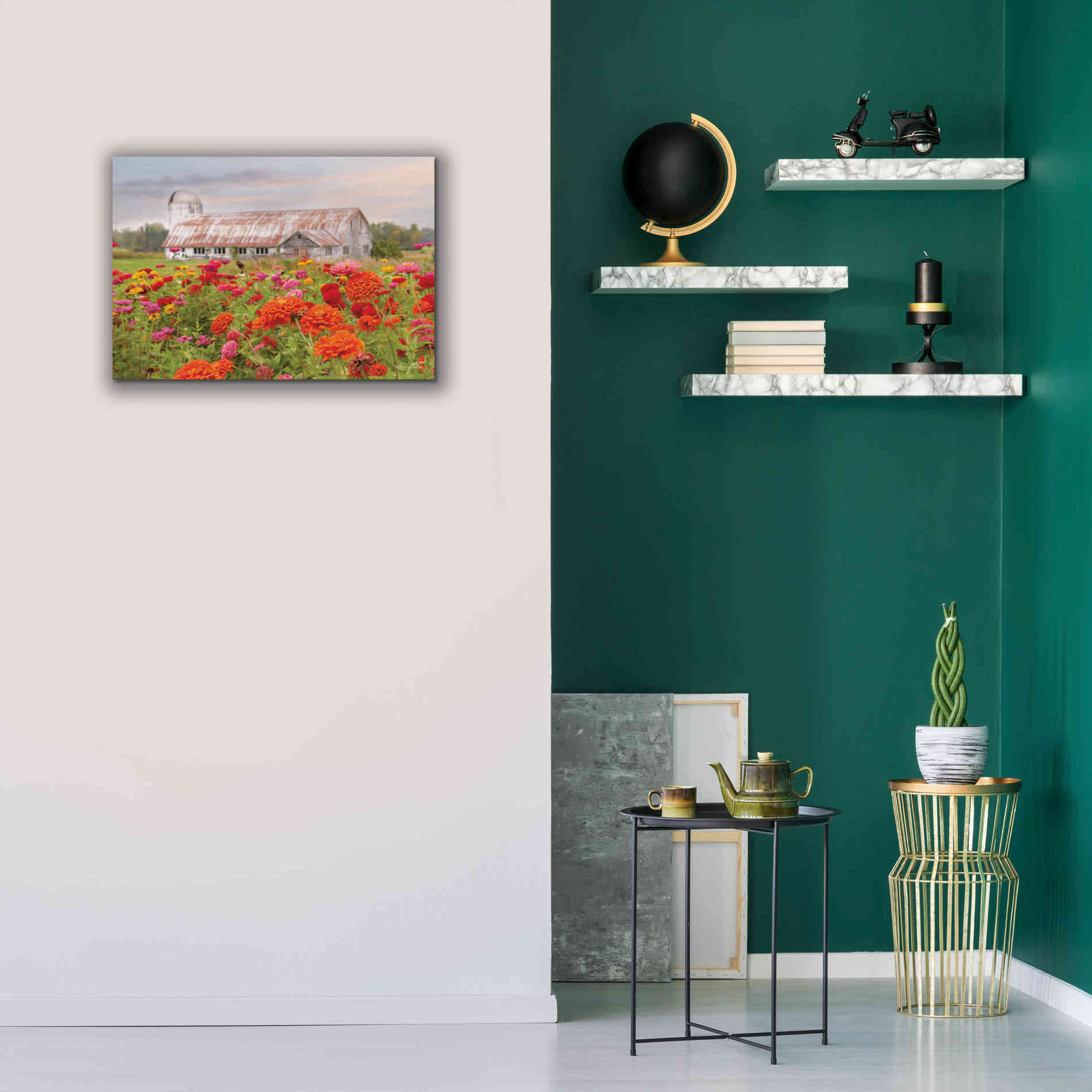 'Vermont Flowers' by Lori Deiter, Canvas Wall Art,26 x 18