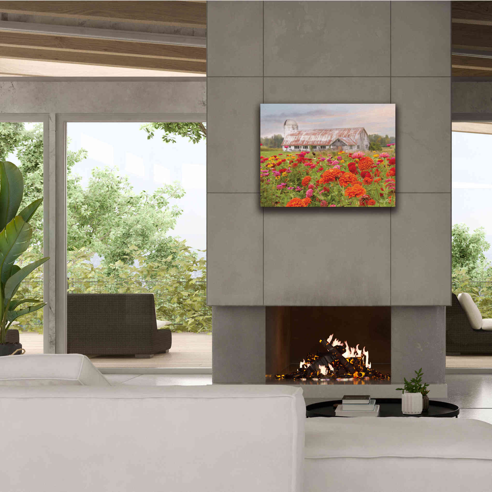 'Vermont Flowers' by Lori Deiter, Canvas Wall Art,34 x 26