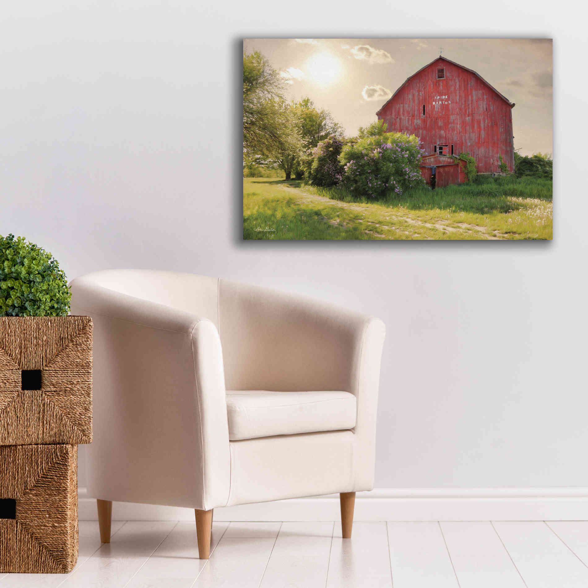 'Spide Barton Barn' by Lori Deiter, Canvas Wall Art,40 x 26