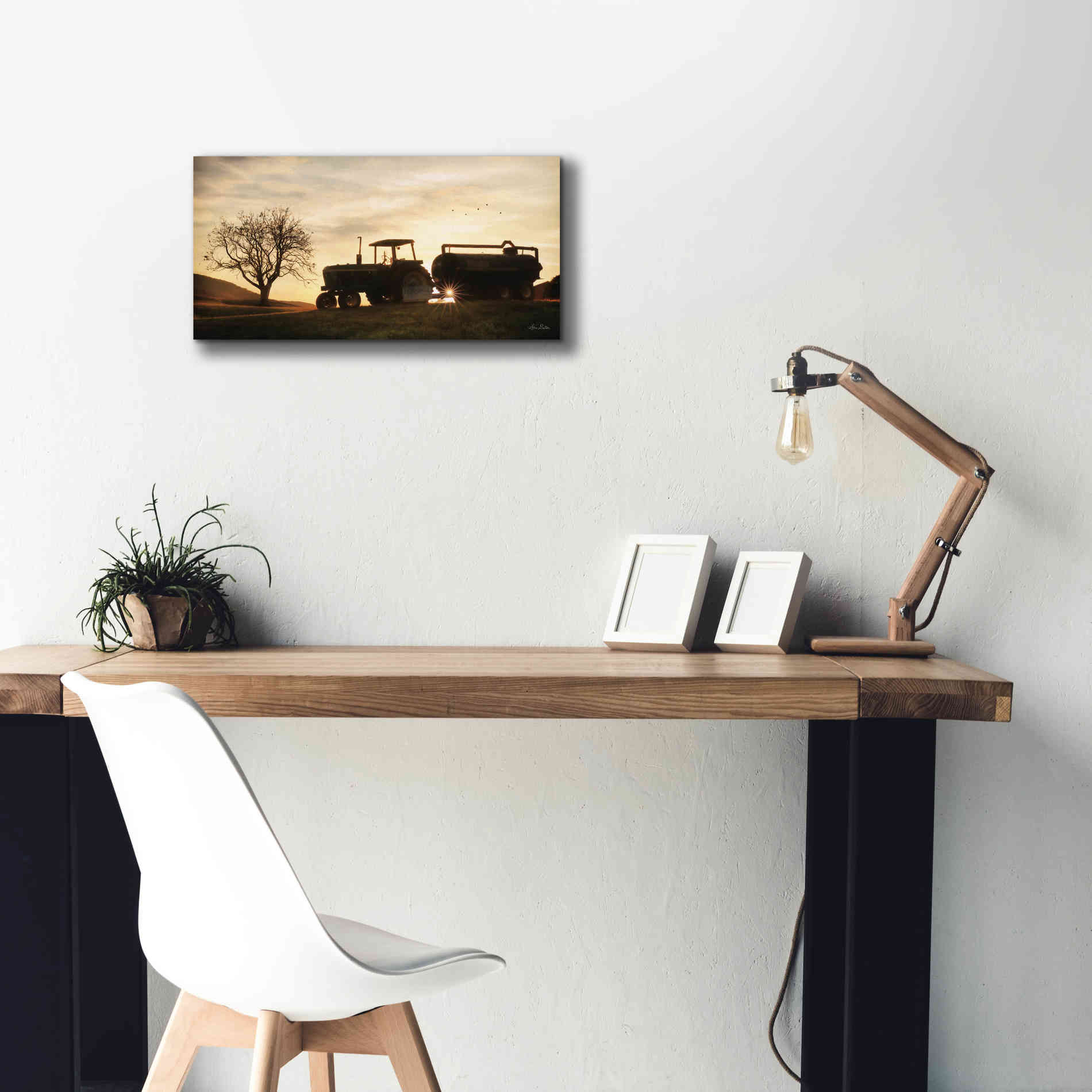 'Tractor for Sale' by Lori Deiter, Canvas Wall Art,24 x 12