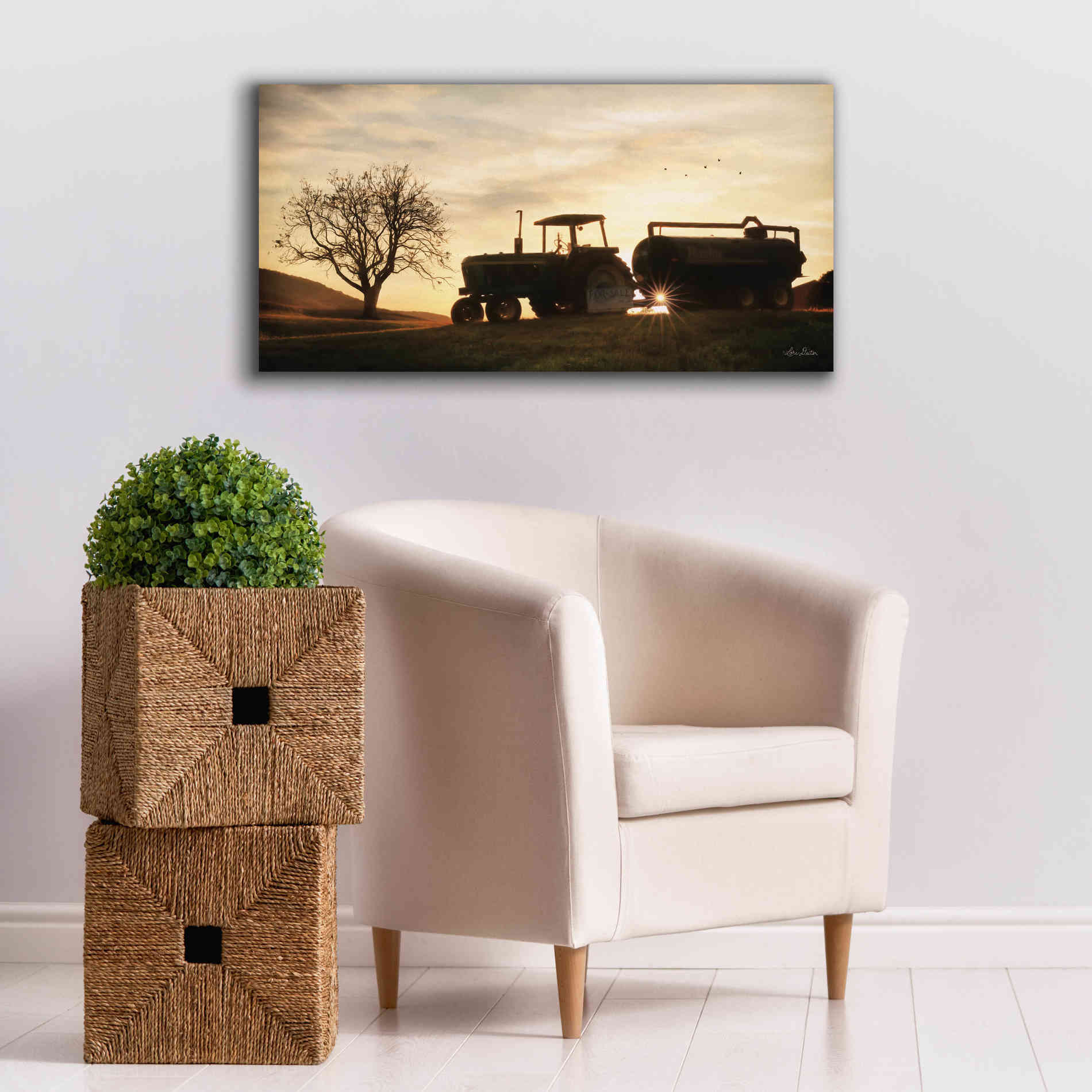 'Tractor for Sale' by Lori Deiter, Canvas Wall Art,40 x 20