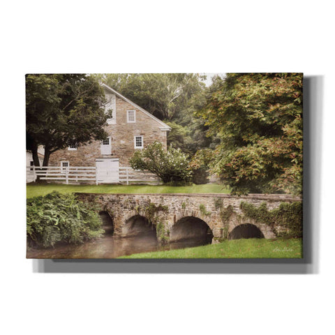 Image of 'Old Stone Barn and Bridge' by Lori Deiter, Canvas Wall Art