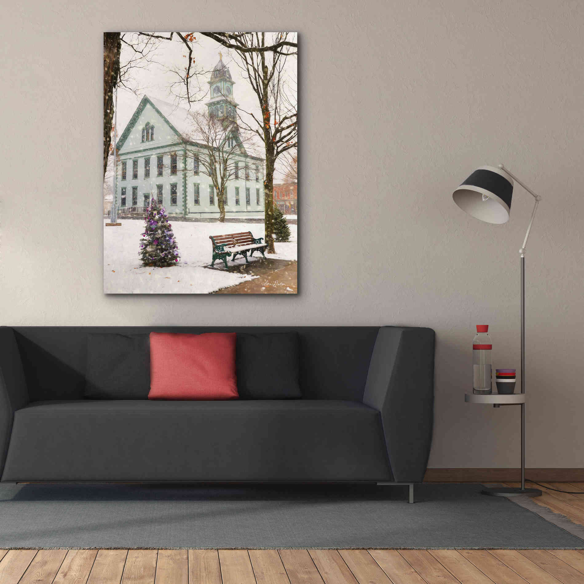 'Christmas in Coudersport' by Lori Deiter, Canvas Wall Art,40 x 54
