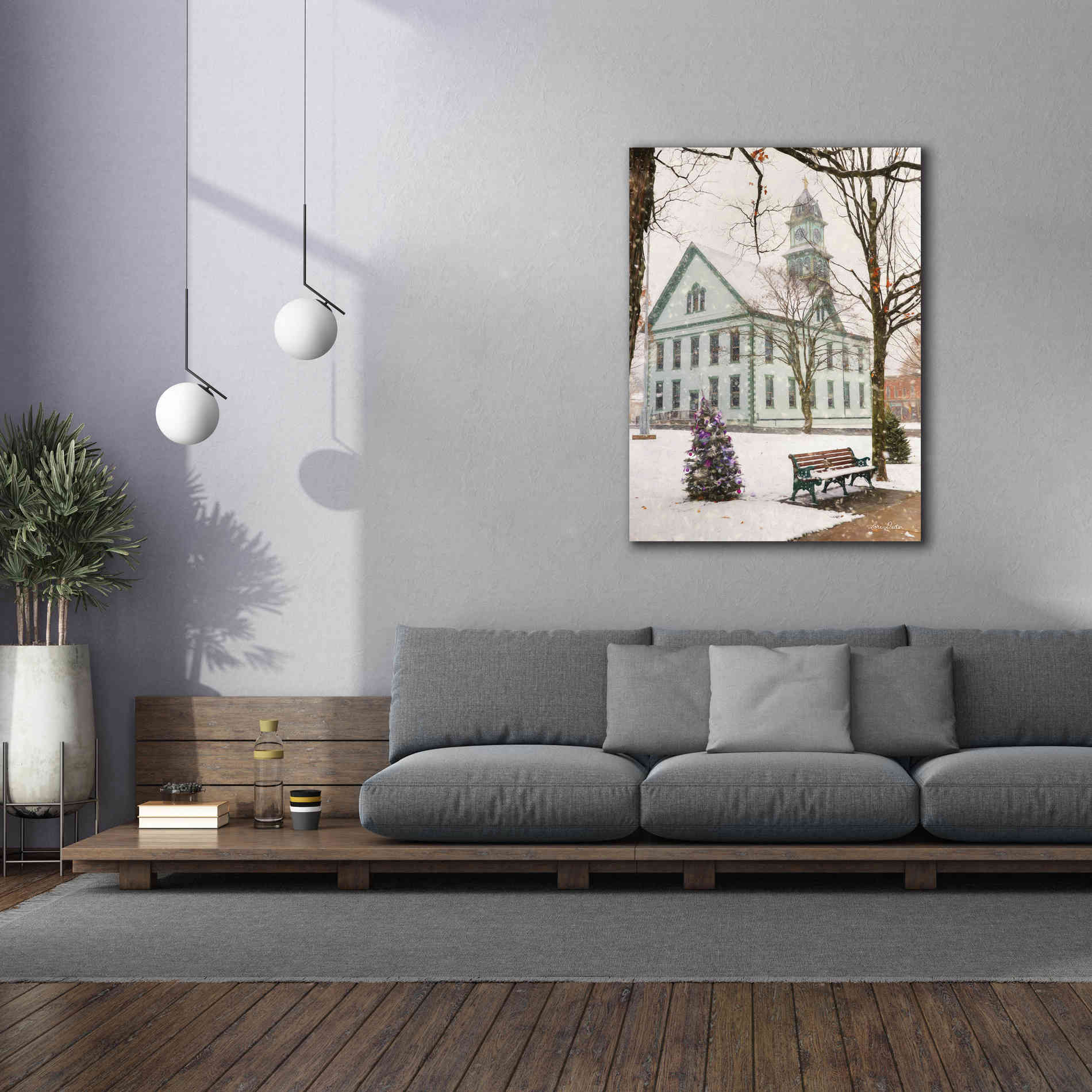 'Christmas in Coudersport' by Lori Deiter, Canvas Wall Art,40 x 54
