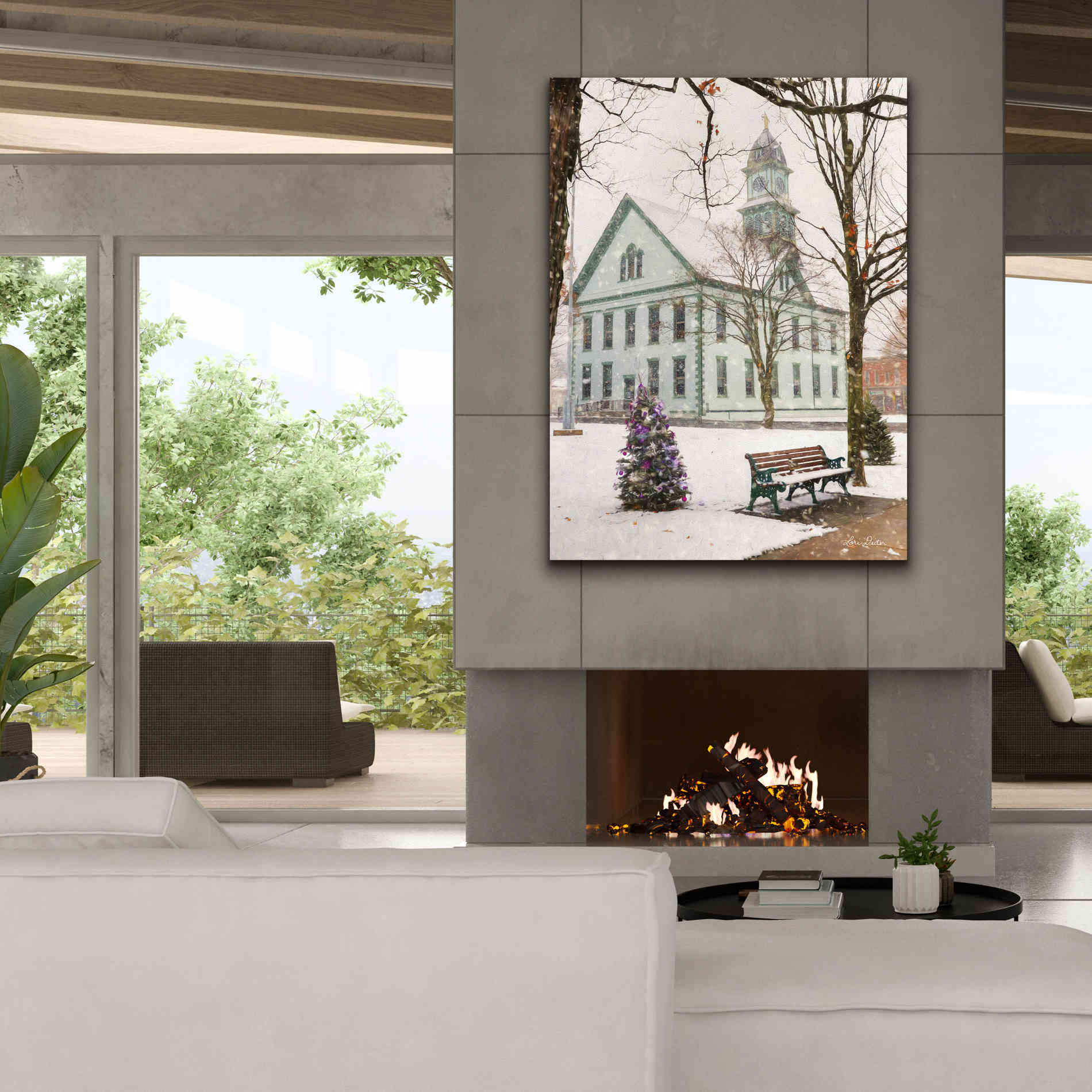 'Christmas in Coudersport' by Lori Deiter, Canvas Wall Art,40 x 54