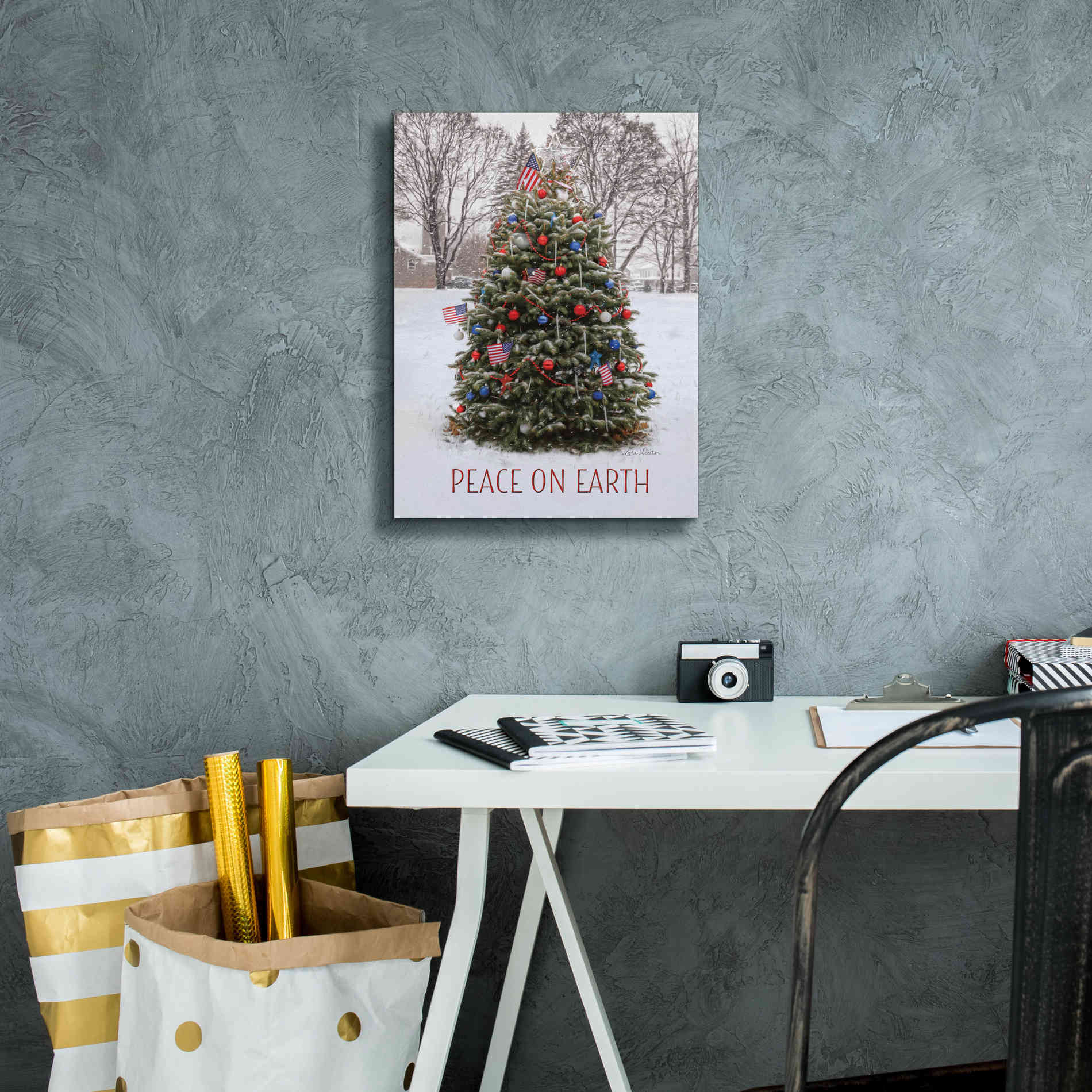 'Peace on Earth Tree' by Lori Deiter, Canvas Wall Art,12 x 16