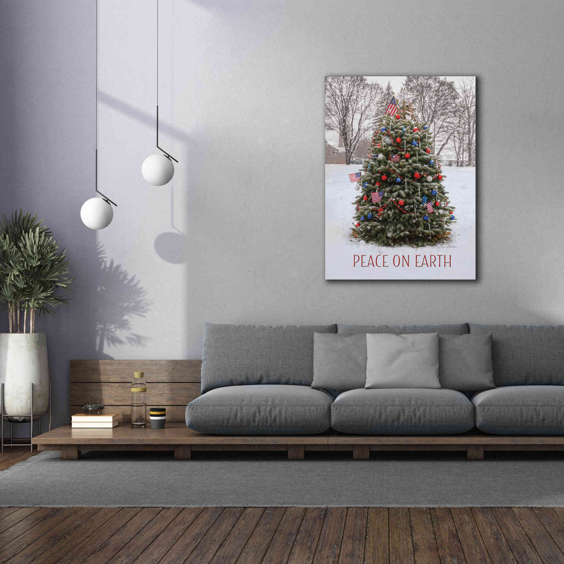 'Peace on Earth Tree' by Lori Deiter, Canvas Wall Art,26 x 30