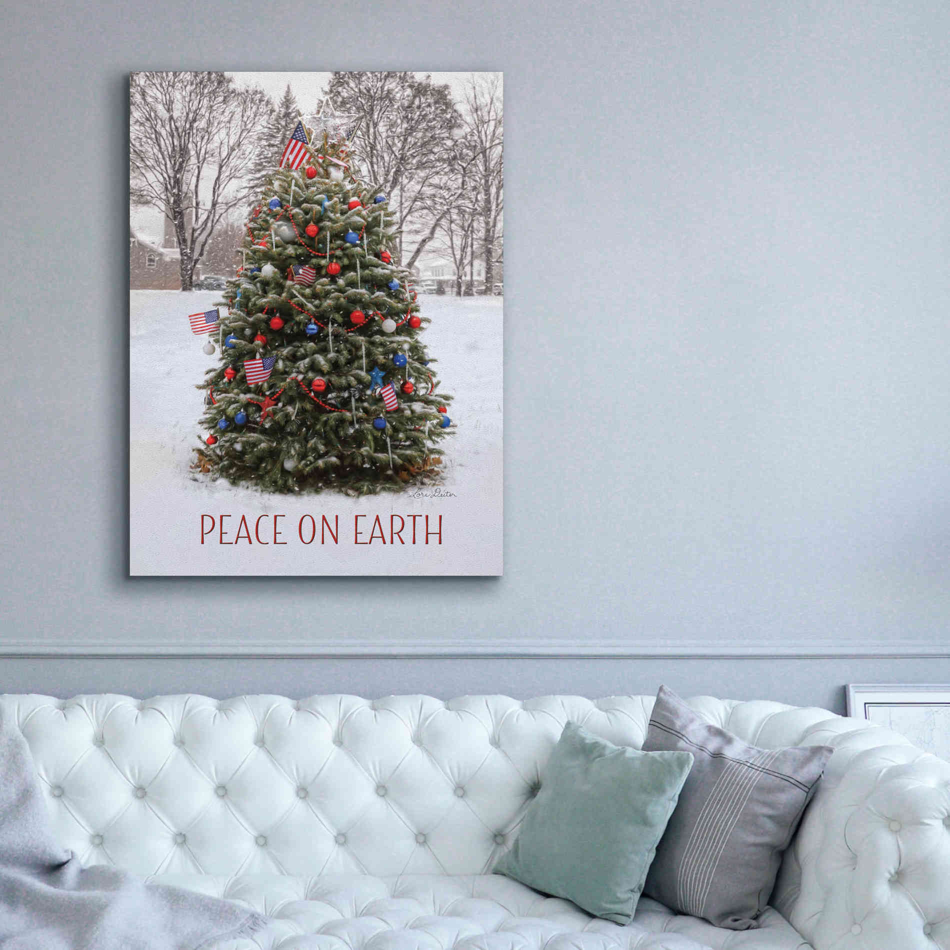 'Peace on Earth Tree' by Lori Deiter, Canvas Wall Art,26 x 30