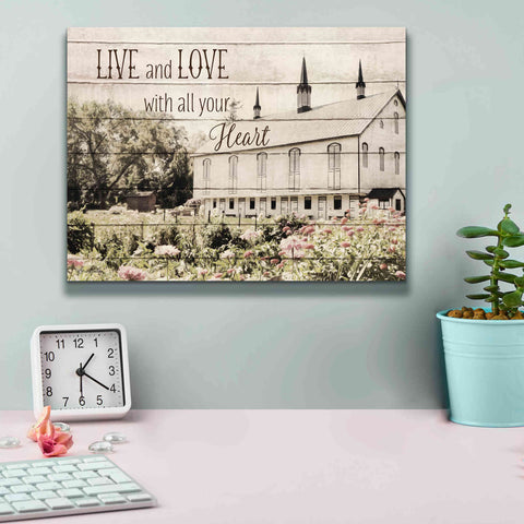 Image of 'Live and Love Barn' by Lori Deiter, Canvas Wall Art,16 x 12