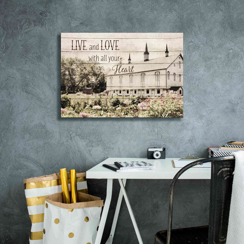 Image of 'Live and Love Barn' by Lori Deiter, Canvas Wall Art,26 x 18