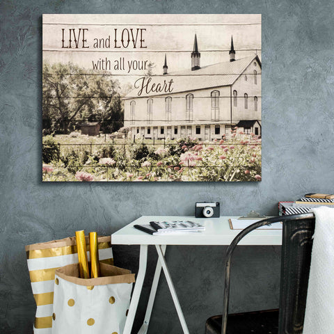 Image of 'Live and Love Barn' by Lori Deiter, Canvas Wall Art,34 x 26