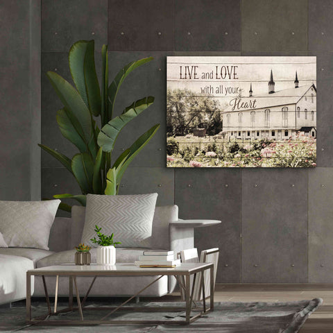 Image of 'Live and Love Barn' by Lori Deiter, Canvas Wall Art,54 x 40