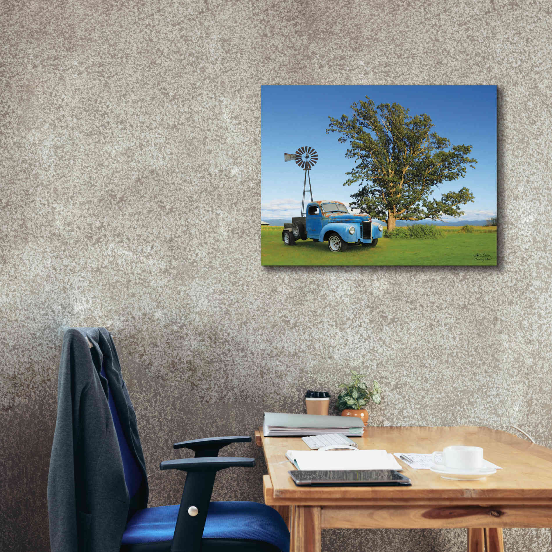 'Country Blue' by Lori Deiter, Canvas Wall Art,34 x 26