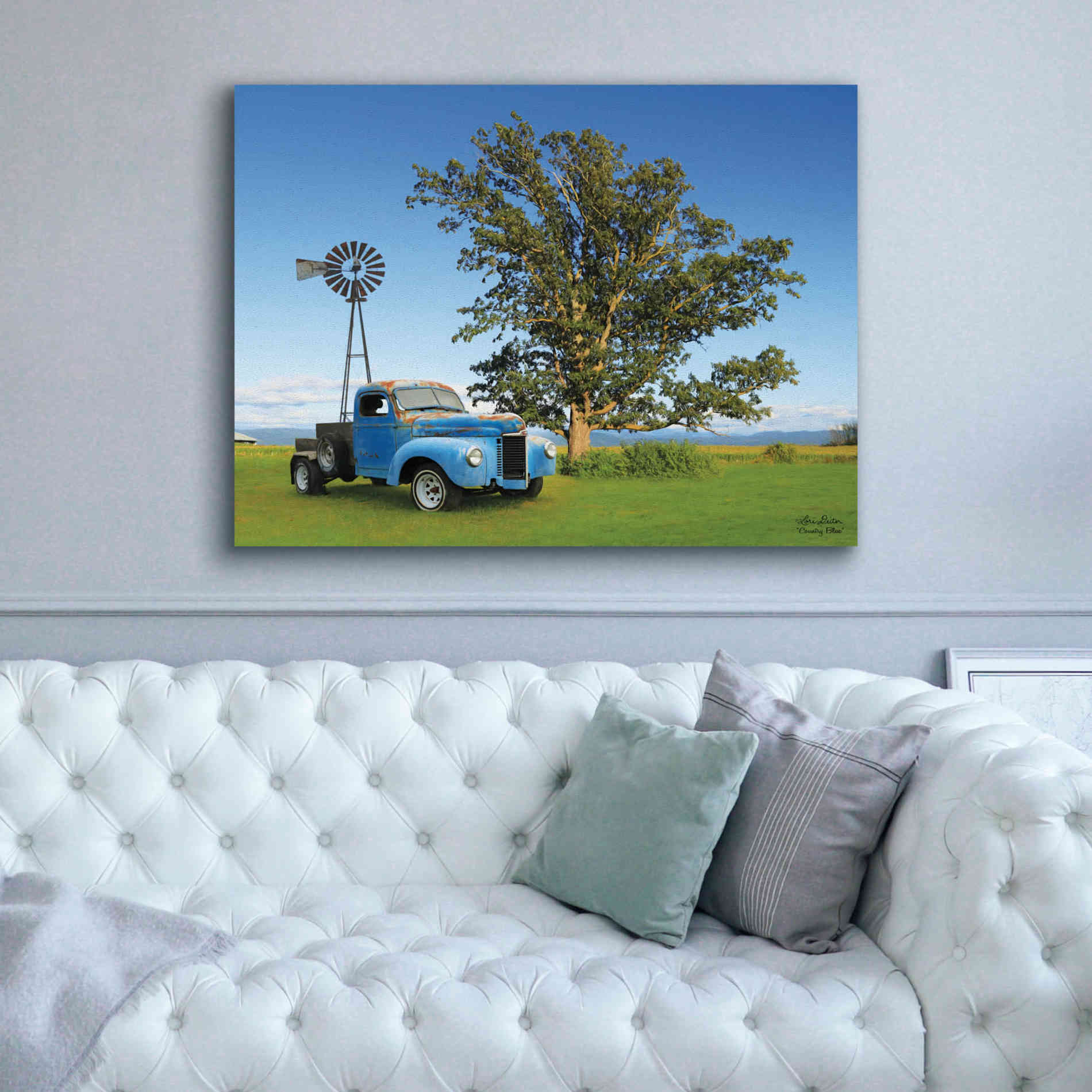 'Country Blue' by Lori Deiter, Canvas Wall Art,54 x 40