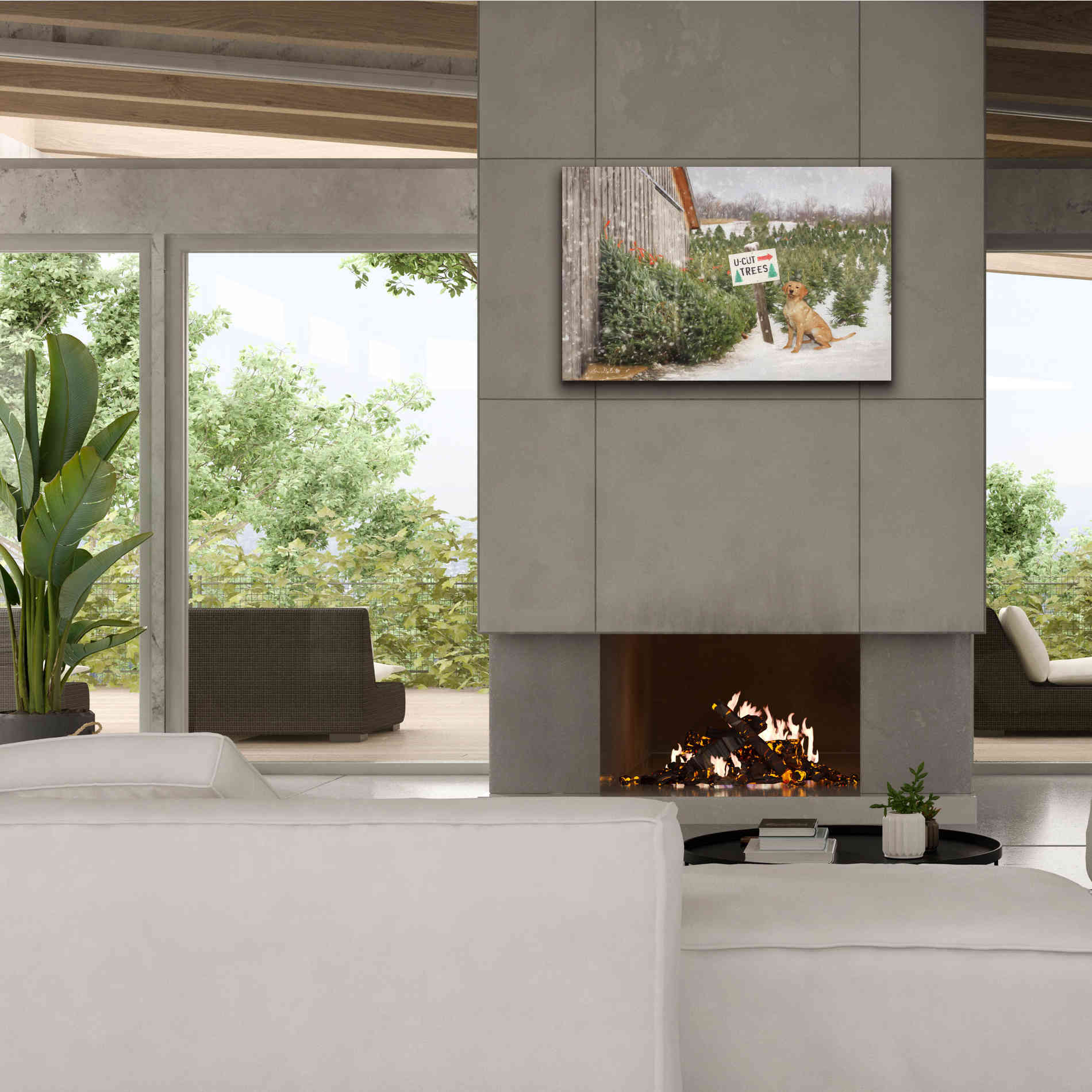 'U-Cut Trees' by Lori Deiter, Canvas Wall Art,40 x 26