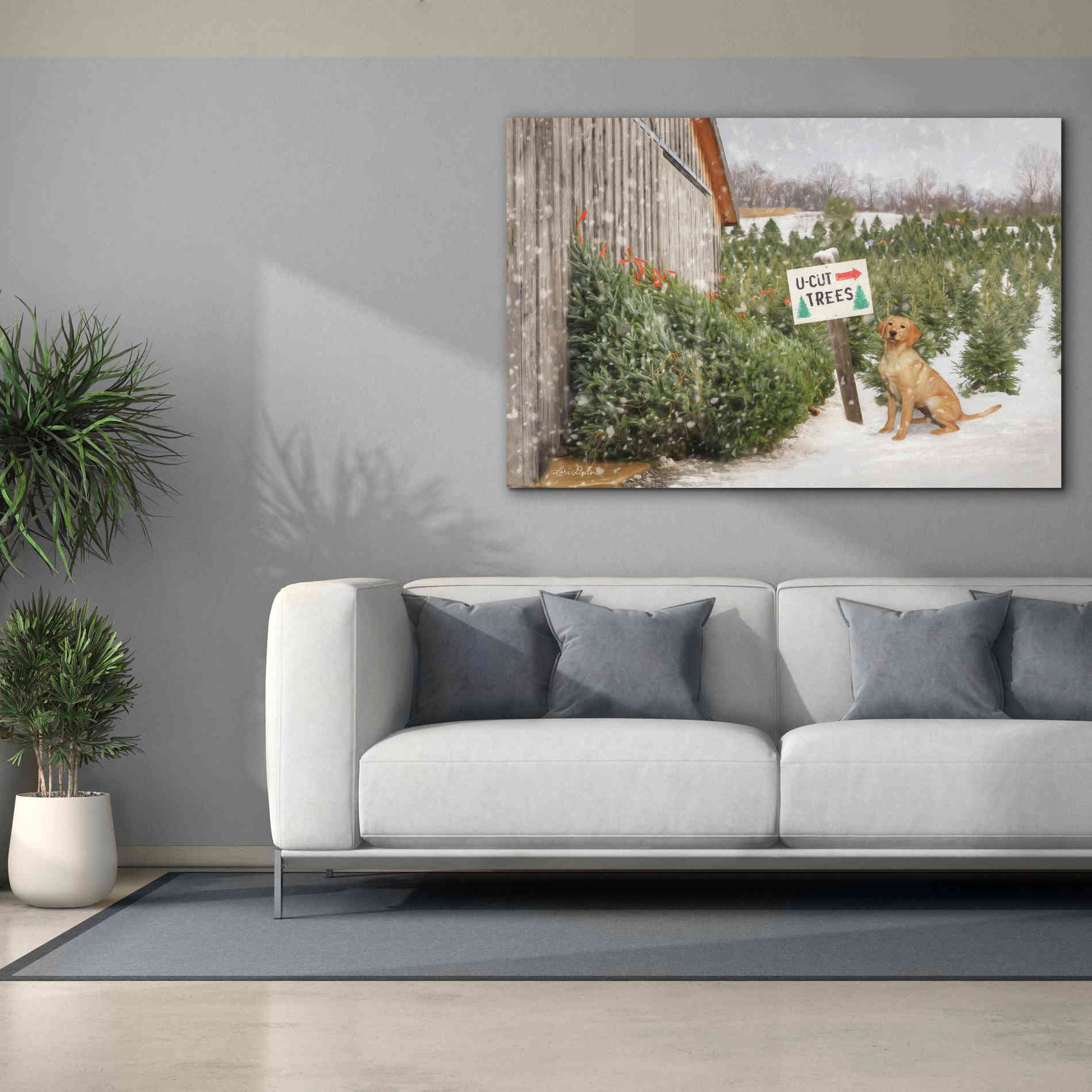 'U-Cut Trees' by Lori Deiter, Canvas Wall Art,60 x 40