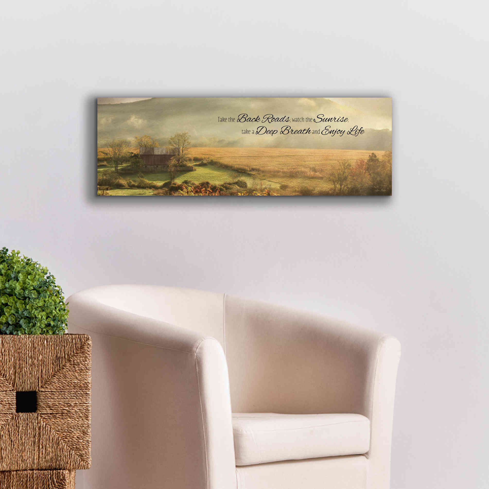 'Enjoy Life' by Lori Deiter, Canvas Wall Art,36 x 12