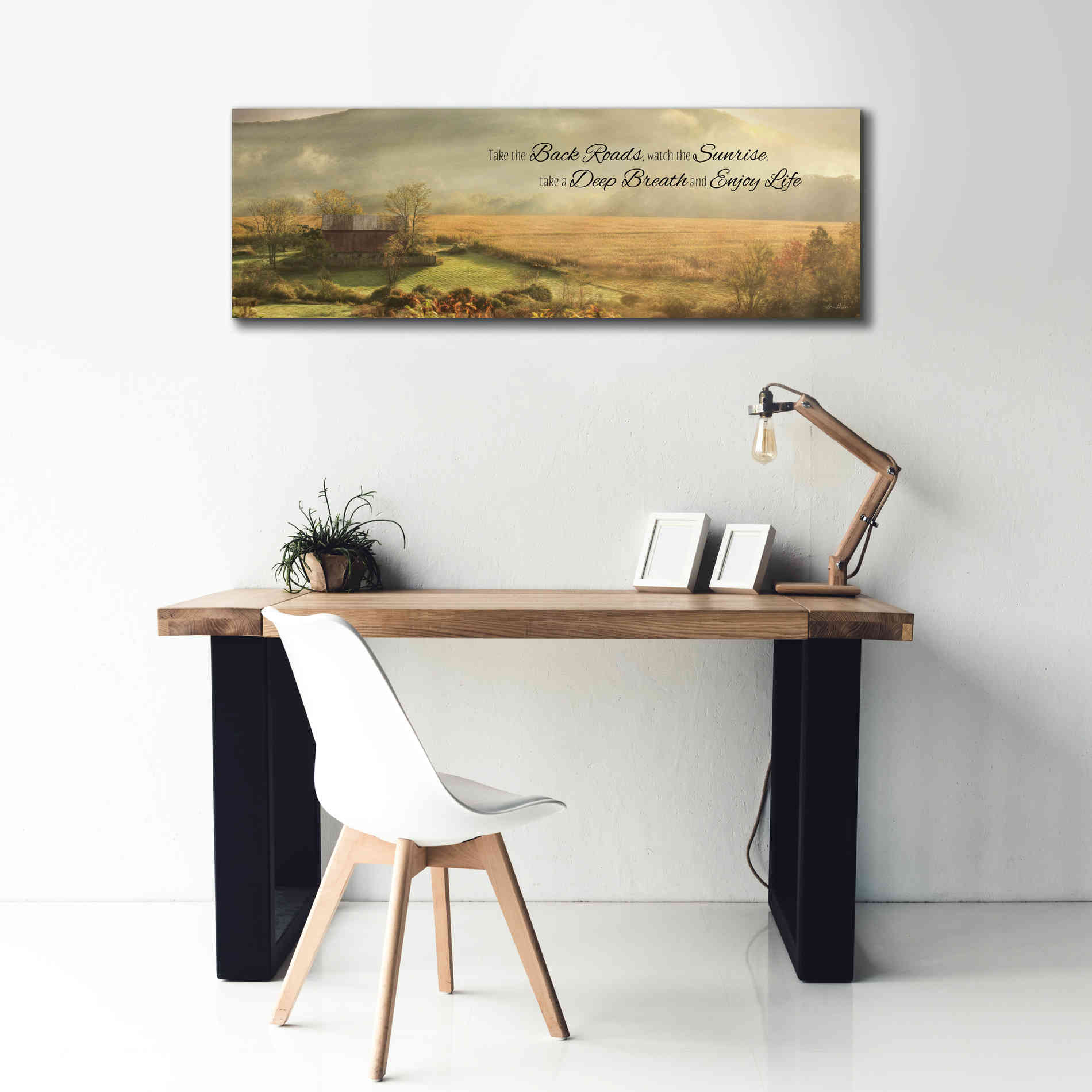 'Enjoy Life' by Lori Deiter, Canvas Wall Art,60 x 20