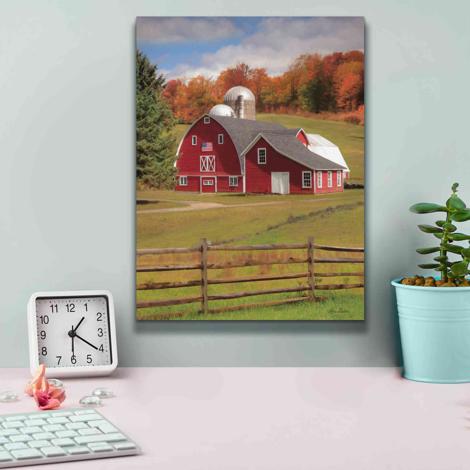 'One Flag, One Land' by Lori Deiter, Canvas Wall Art,12 x 16
