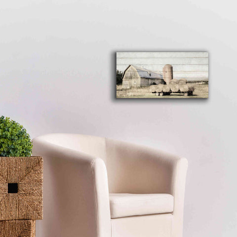 Image of 'Wagon of Hay' by Lori Deiter, Canvas Wall Art,24 x 12
