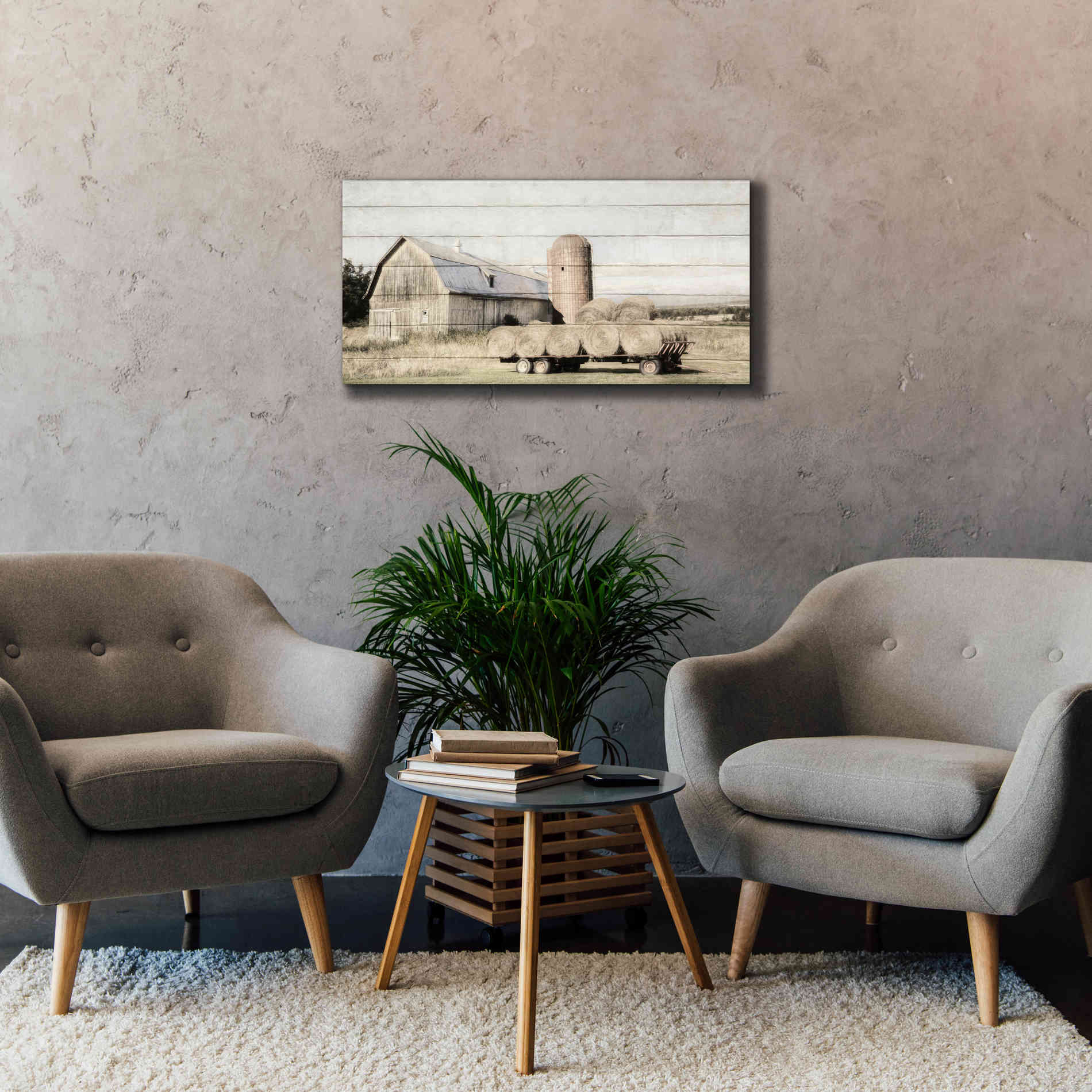 'Wagon of Hay' by Lori Deiter, Canvas Wall Art,40 x 20