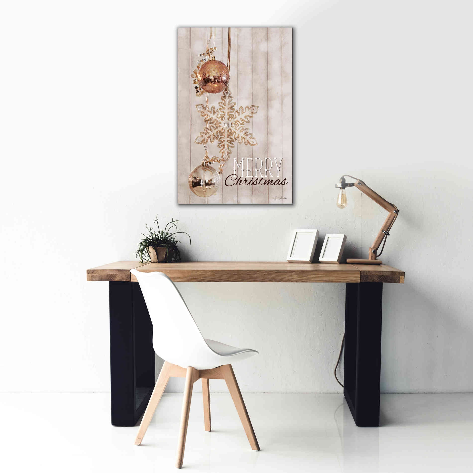 'Gold Sparkle Merry Christmas' by Lori Deiter, Canvas Wall Art,26 x 40