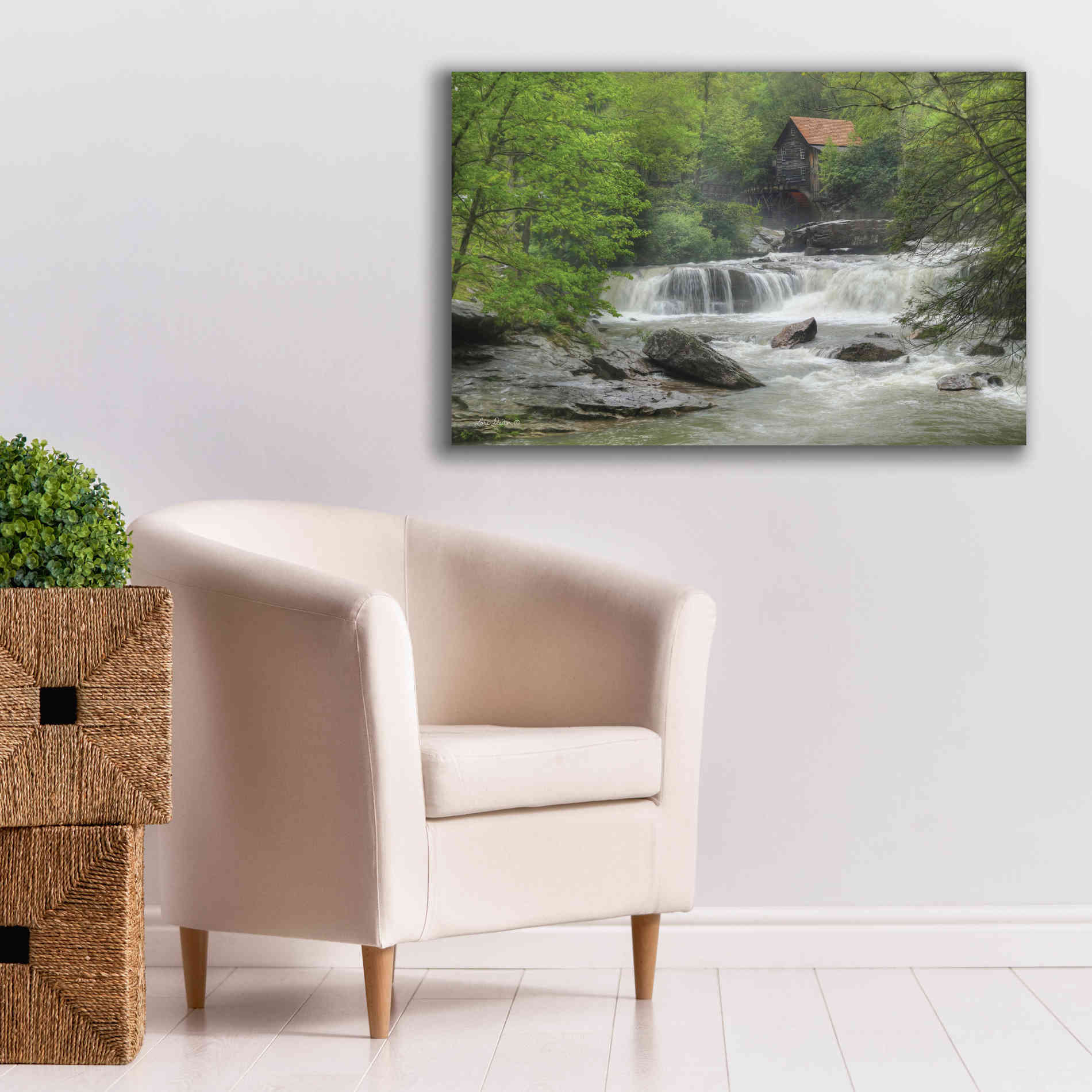 'Glade Creek Grist Mill' by Lori Deiter, Canvas Wall Art,40 x 26