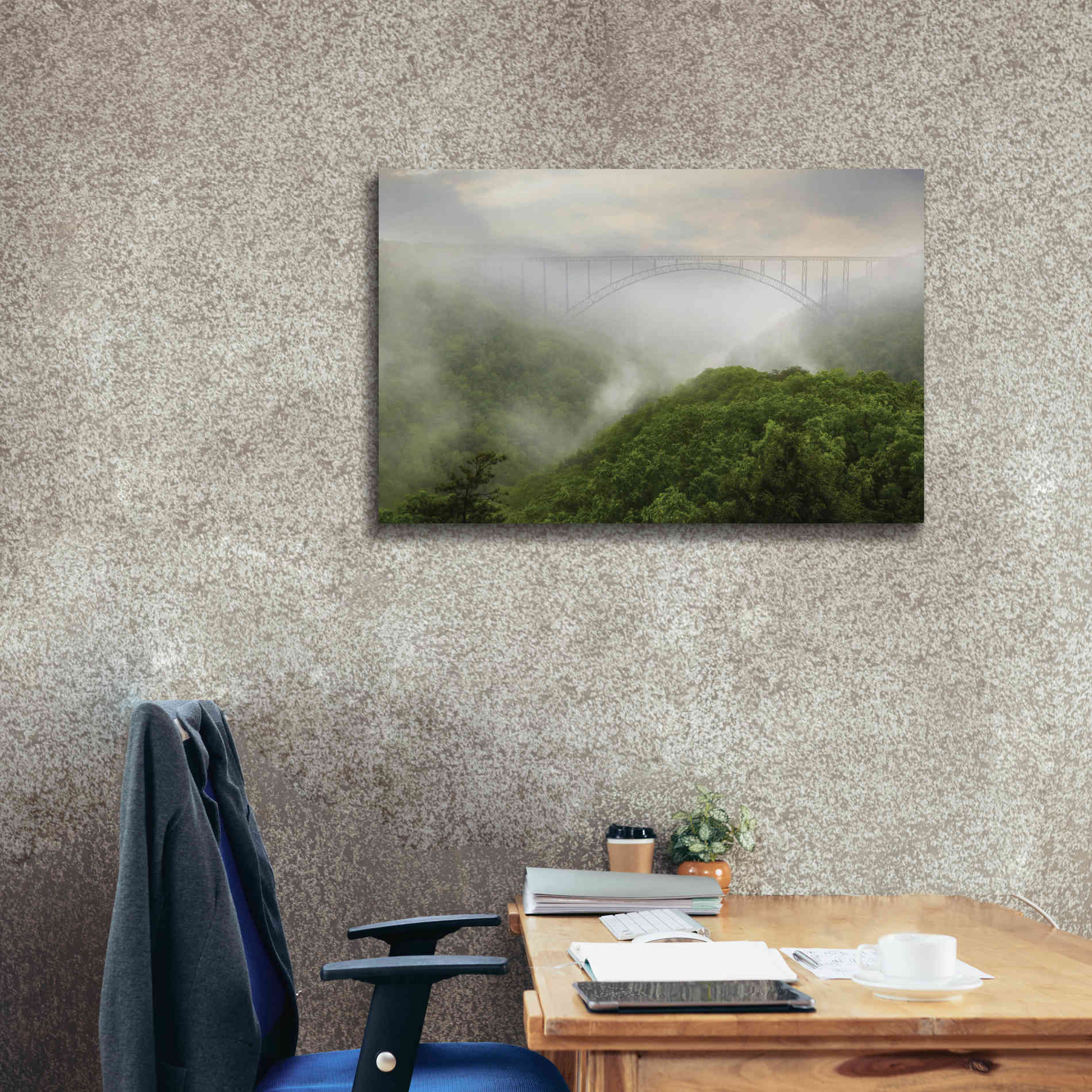 'New River Gorge Bridge' by Lori Deiter, Canvas Wall Art,40 x 26