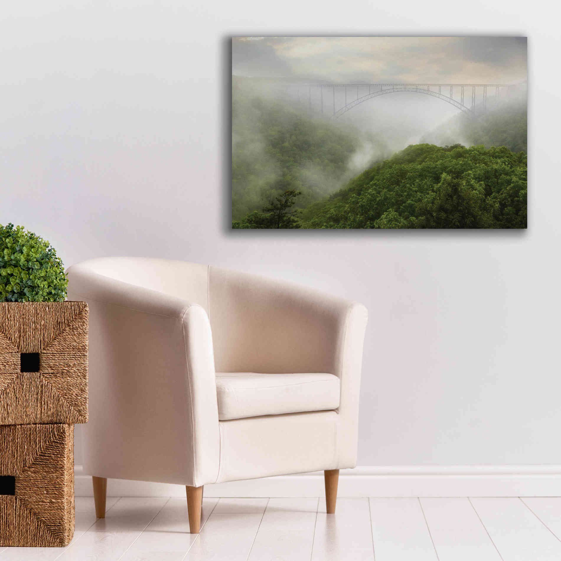 'New River Gorge Bridge' by Lori Deiter, Canvas Wall Art,40 x 26