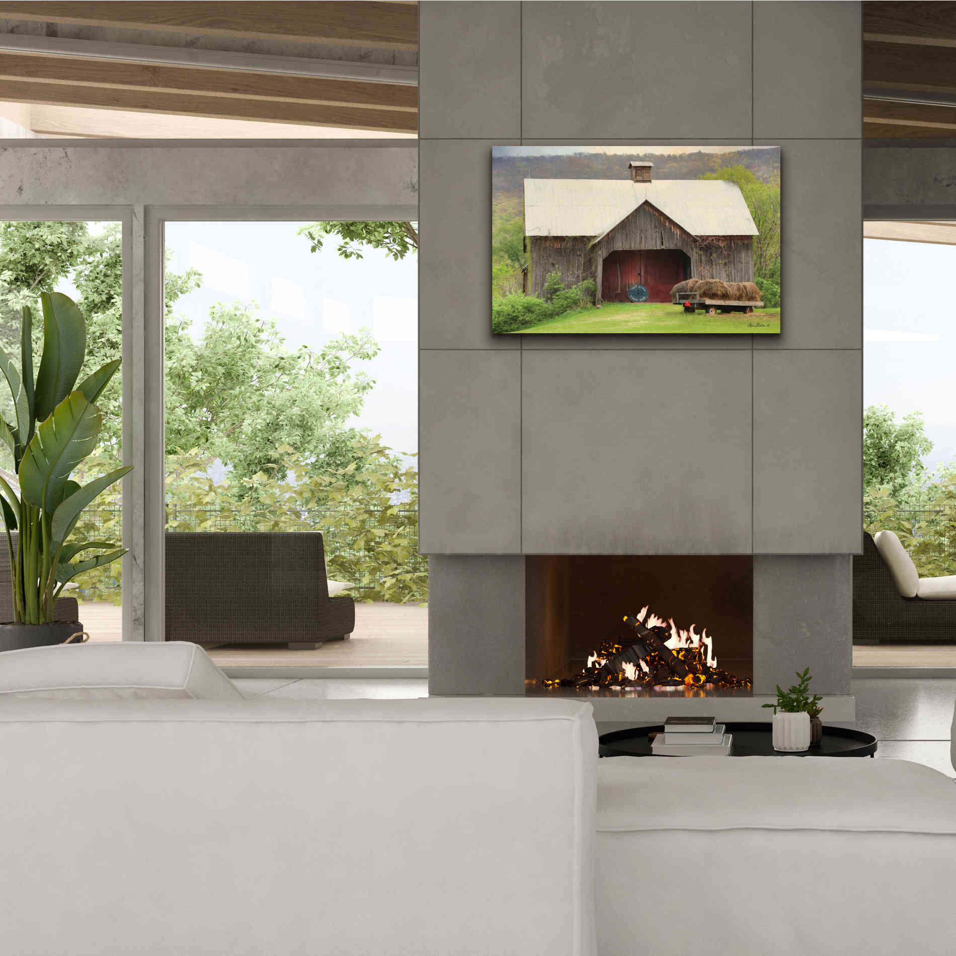 'Old Hay' by Lori Deiter, Canvas Wall Art,40 x 26