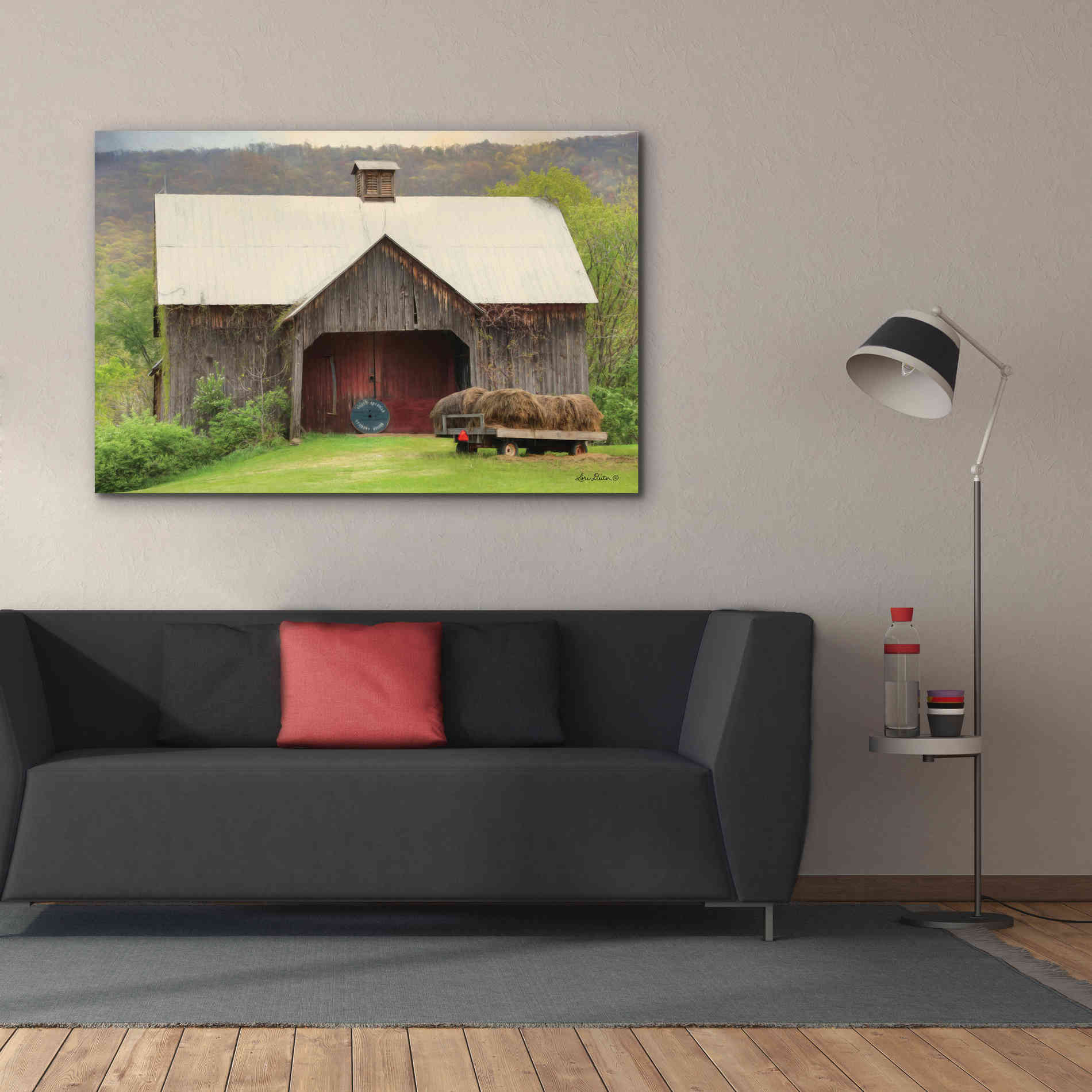 'Old Hay' by Lori Deiter, Canvas Wall Art,60 x 40