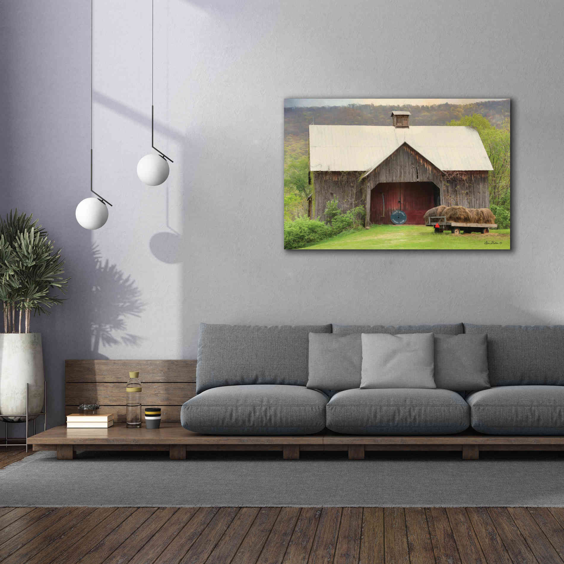 'Old Hay' by Lori Deiter, Canvas Wall Art,60 x 40