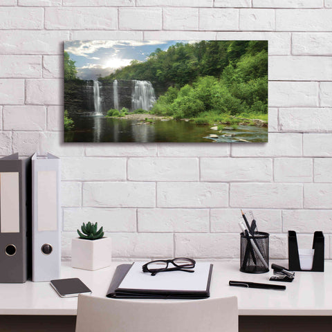 Image of 'Salmon River Falls' by Lori Deiter, Canvas Wall Art,24 x 12