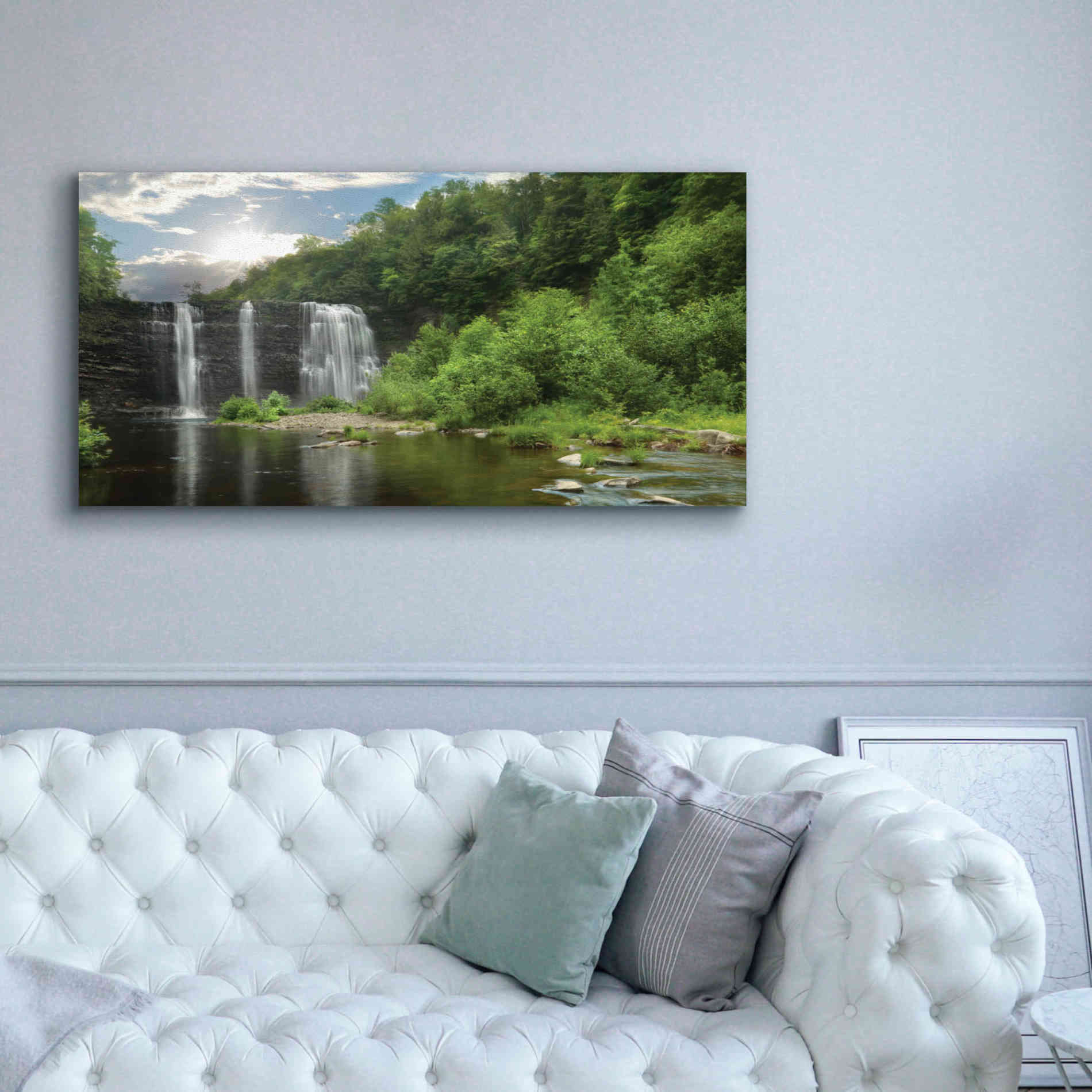 'Salmon River Falls' by Lori Deiter, Canvas Wall Art,60 x 30