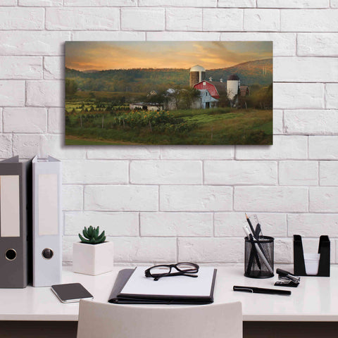 Image of 'New York Country Sunset' by Lori Deiter, Canvas Wall Art,24 x 12