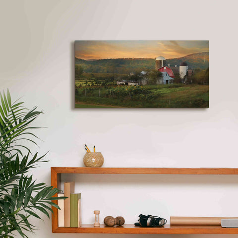 Image of 'New York Country Sunset' by Lori Deiter, Canvas Wall Art,24 x 12
