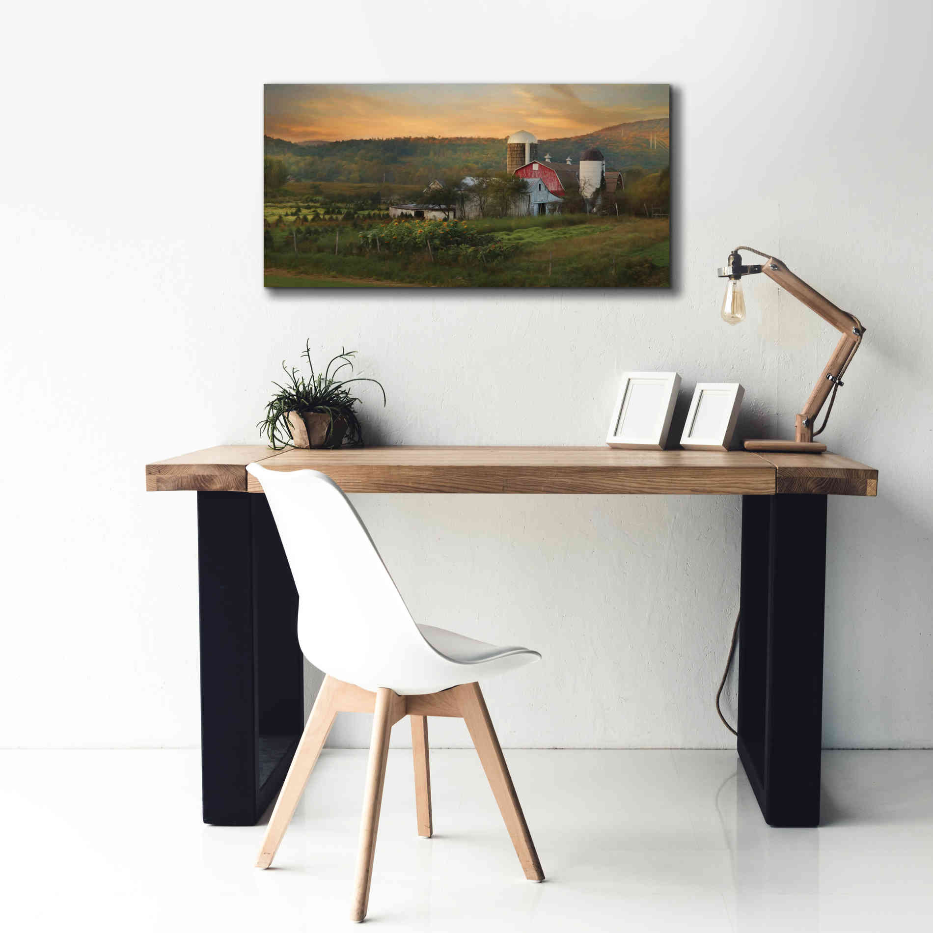 'New York Country Sunset' by Lori Deiter, Canvas Wall Art,40 x 20