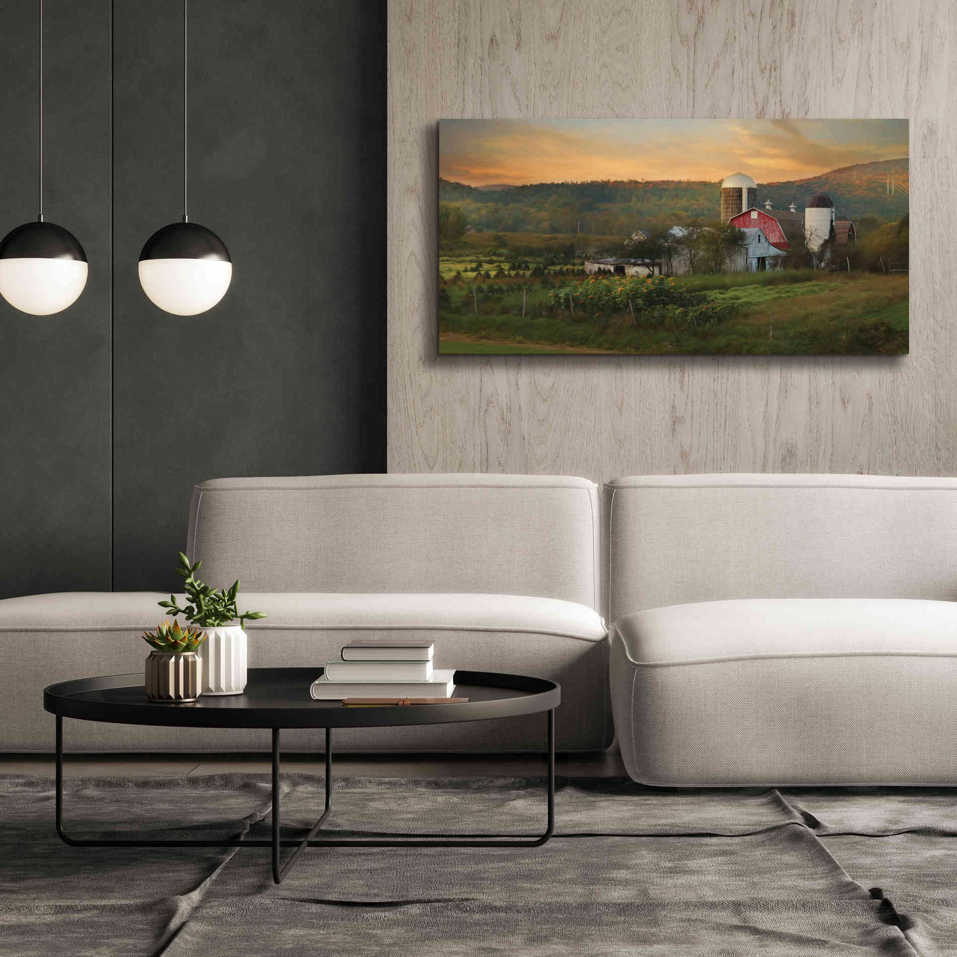 'New York Country Sunset' by Lori Deiter, Canvas Wall Art,60 x 30