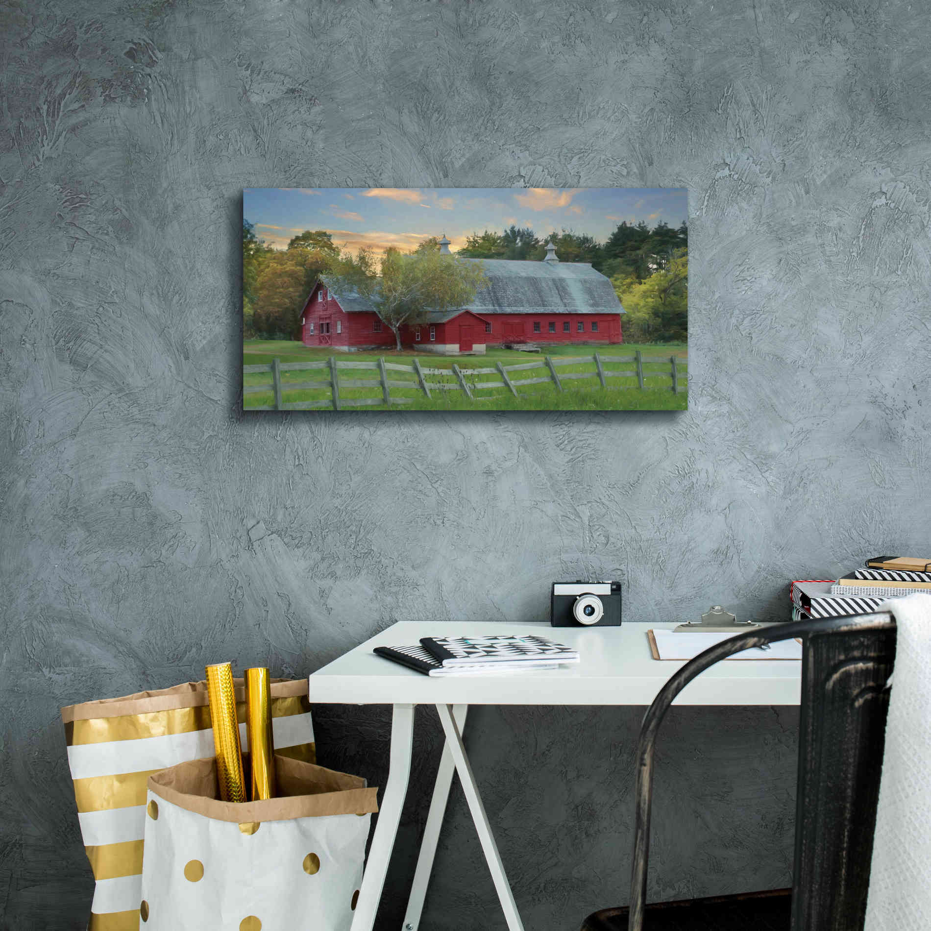 'Fenced In' by Lori Deiter, Canvas Wall Art,24 x 12