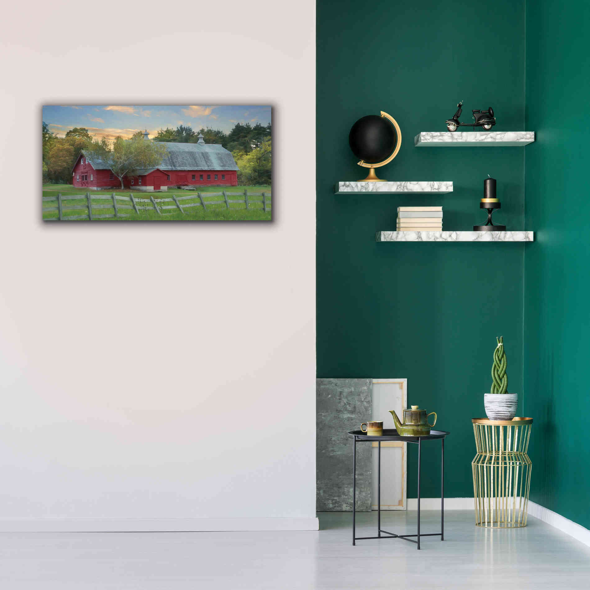 'Fenced In' by Lori Deiter, Canvas Wall Art,40 x 20
