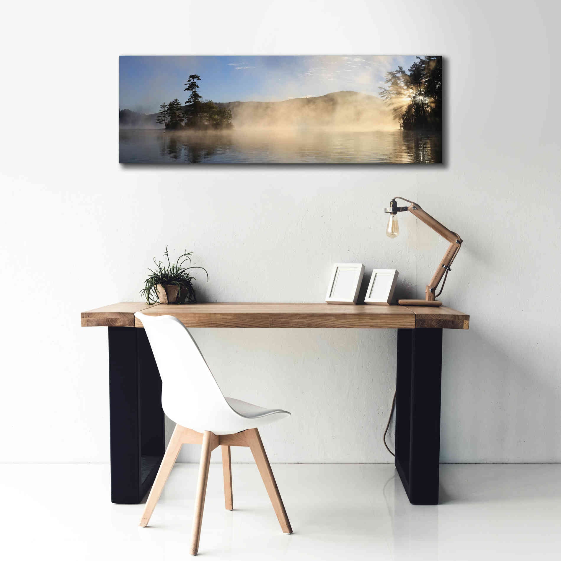 'Lake Luzerne Sunrise' by Lori Deiter, Canvas Wall Art,60 x 20