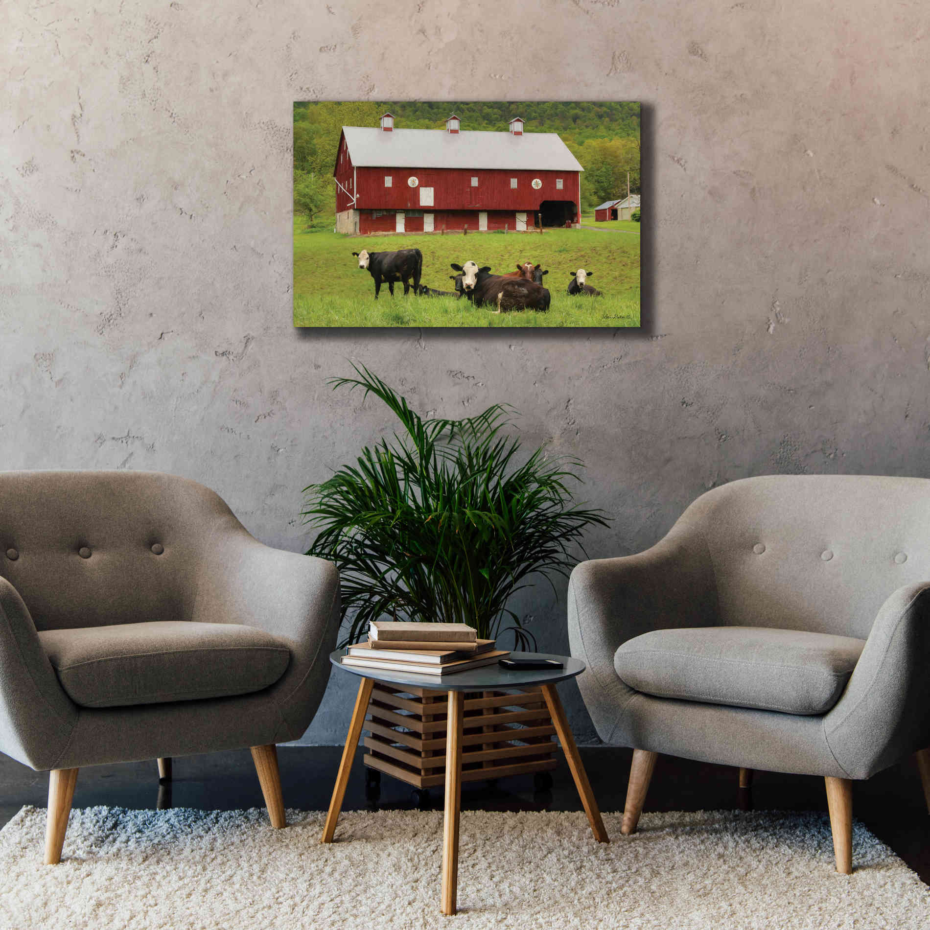 'Red Barn' by Lori Deiter, Canvas Wall Art,40 x 26