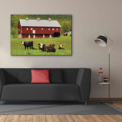 Image of 'Red Barn' by Lori Deiter, Canvas Wall Art,60 x 40