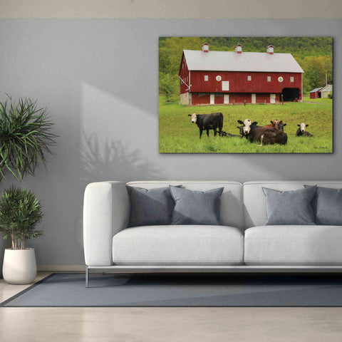 Image of 'Red Barn' by Lori Deiter, Canvas Wall Art,60 x 40