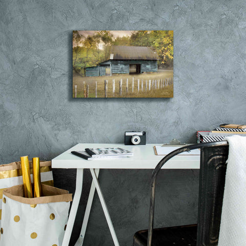 Image of 'Old Teal Shed' by Lori Deiter, Canvas Wall Art,18 x 12