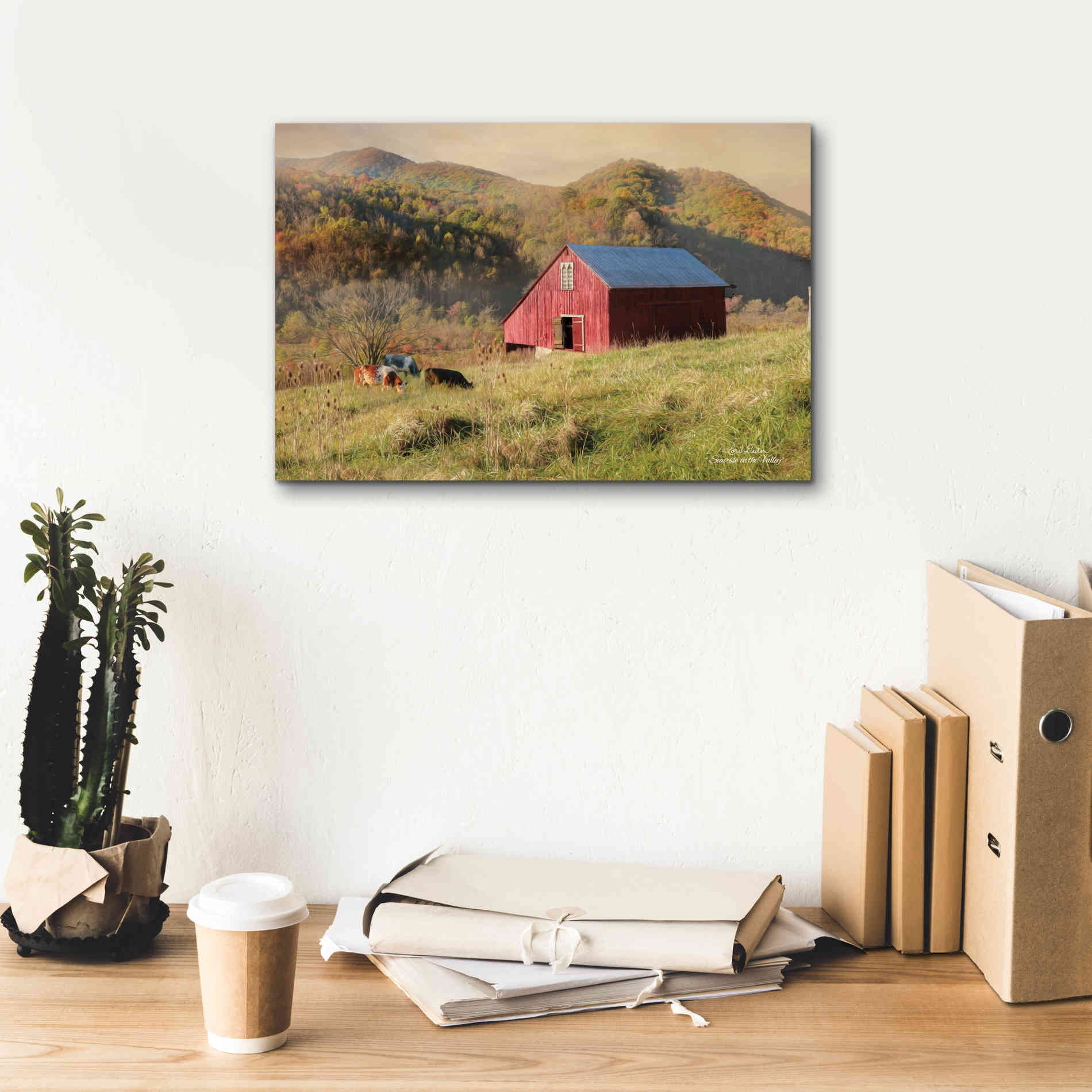 'Sunrise in the Valley' by Lori Deiter, Canvas Wall Art,18 x 12