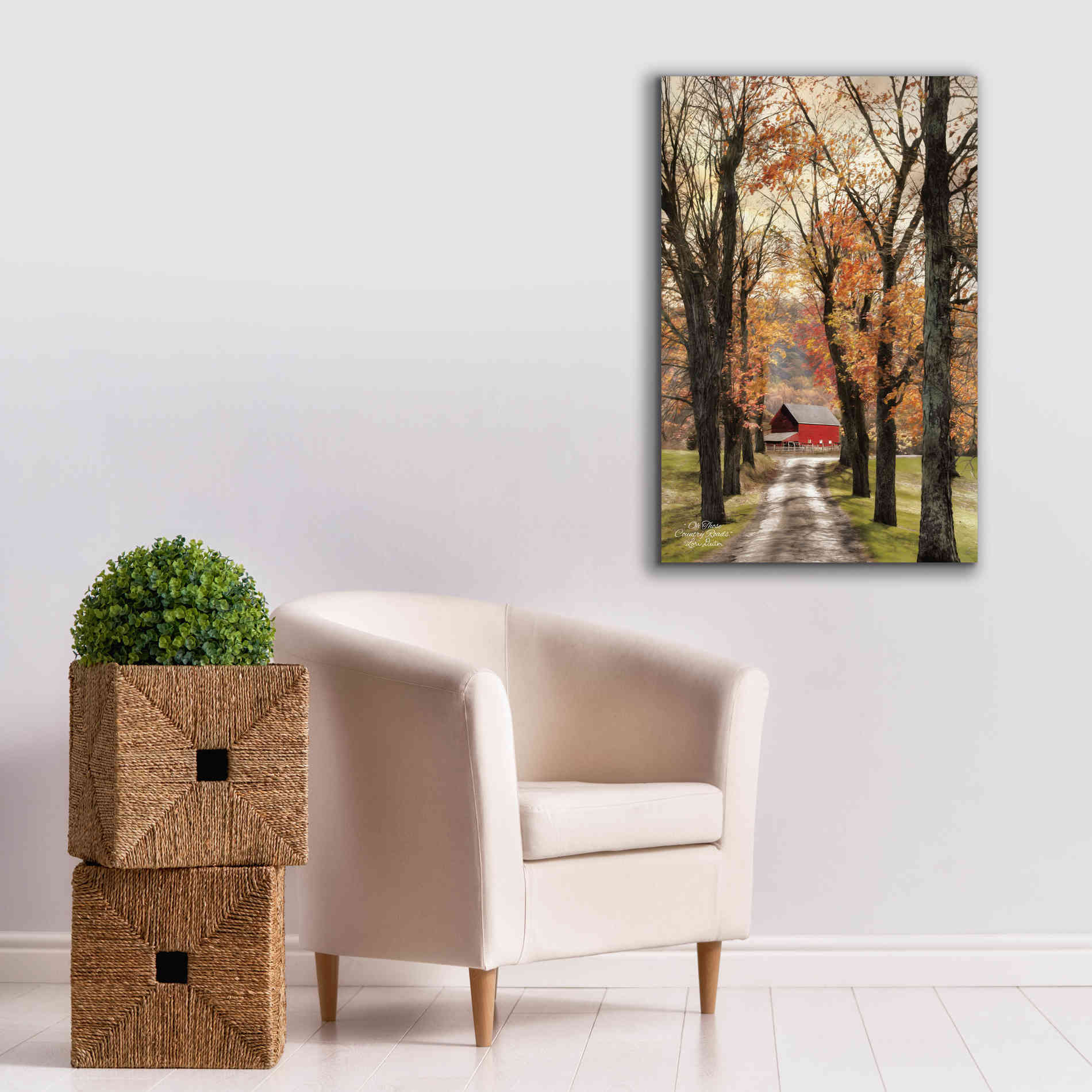 'On Those Country Roads' by Lori Deiter, Canvas Wall Art,26 x 40