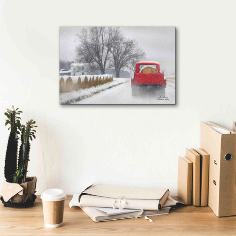 Image of 'Haulin' Hay' by Lori Deiter, Canvas Wall Art,18 x 12
