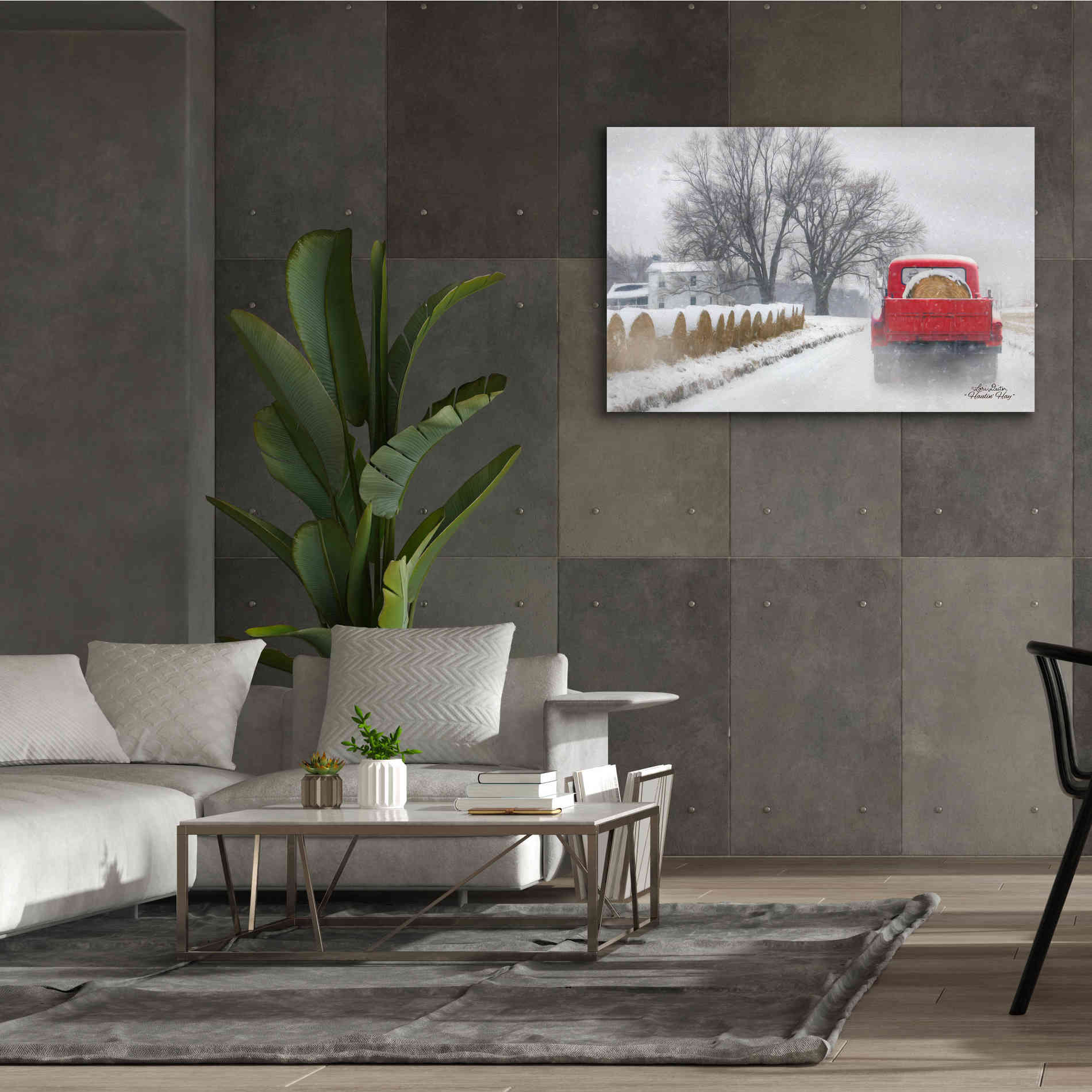'Haulin' Hay' by Lori Deiter, Canvas Wall Art,60 x 40