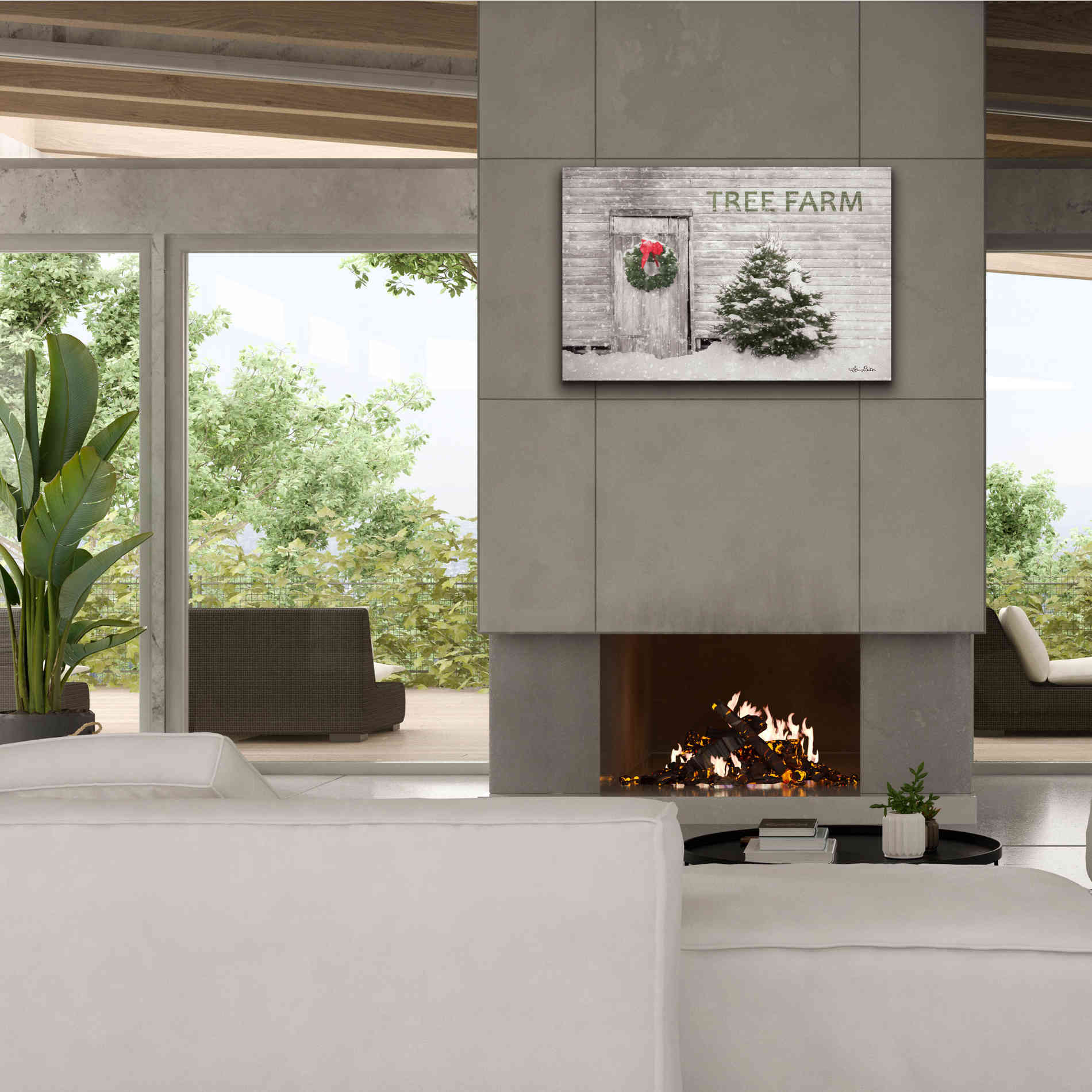 'Tree Farm' by Lori Deiter, Canvas Wall Art,40 x 26